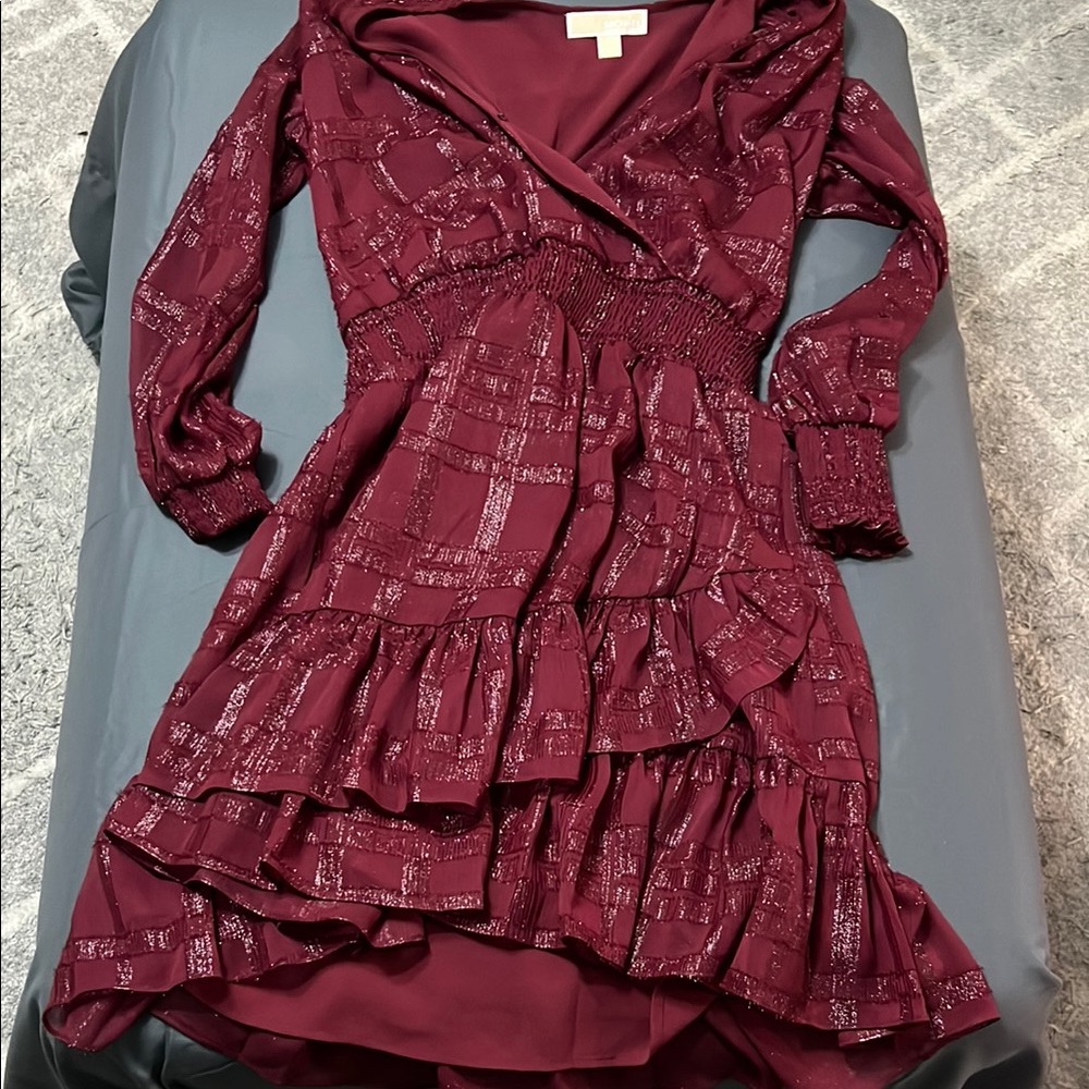 Michael Khors Elegant Burgundy Dress